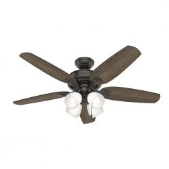 Hunter Channing II 52 in. LED Indoor Noble Bronze Ceiling Fan with Light Kit -Fans Shop noble bronze hunter ceiling fans with lights 50508 c3 1000
