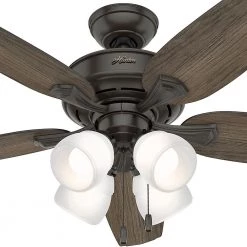 Hunter Channing II 52 in. LED Indoor Noble Bronze Ceiling Fan with Light Kit -Fans Shop noble bronze hunter ceiling fans with lights 50508 fa 1000