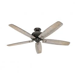 Hunter Reveille 60 in. LED Indoor Noble Bronze Ceiling Fan with Light and Remote -Fans Shop noble bronze hunter ceiling fans with lights 50580 1f 1000