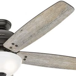 Hunter Reveille 60 in. LED Indoor Noble Bronze Ceiling Fan with Light and Remote -Fans Shop noble bronze hunter ceiling fans with lights 50580 66 1000