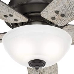 Hunter Reveille 60 in. LED Indoor Noble Bronze Ceiling Fan with Light and Remote -Fans Shop noble bronze hunter ceiling fans with lights 50580 77 1000