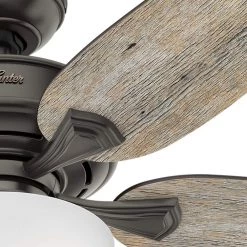 Channing 54 in. LED Indoor Easy Install Noble Bronze Ceiling Fan with HunterExpress Feature Set and Remote -Fans Shop noble bronze hunter ceiling fans with lights 53366 1d 1000