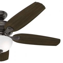 Channing 54 in. LED Indoor Easy Install Noble Bronze Ceiling Fan with HunterExpress Feature Set and Remote -Fans Shop noble bronze hunter ceiling fans with lights 53366 4f 1000