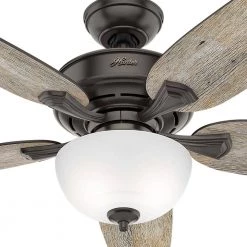 Channing 54 in. LED Indoor Easy Install Noble Bronze Ceiling Fan with HunterExpress Feature Set and Remote -Fans Shop noble bronze hunter ceiling fans with lights 53366 66 1000