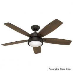 Hunter Channelside 52 in. LED Indoor/Outdoor Noble Bronze Ceiling Fan with Remote Control -Fans Shop noble bronze hunter ceiling fans with lights 59040 40 1000
