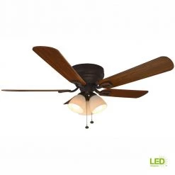 Hampton Bay Blair 52 in. LED Indoor Oil-Rubbed Bronze Ceiling Fan with Light Kit -Fans Shop oil rubbed bronze hampton bay ceiling fans with lights 51732 4f 1000