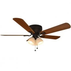 Hampton Bay Blair 52 in. LED Indoor Oil-Rubbed Bronze Ceiling Fan with Light Kit -Fans Shop oil rubbed bronze hampton bay ceiling fans with lights 51732 a0 1000