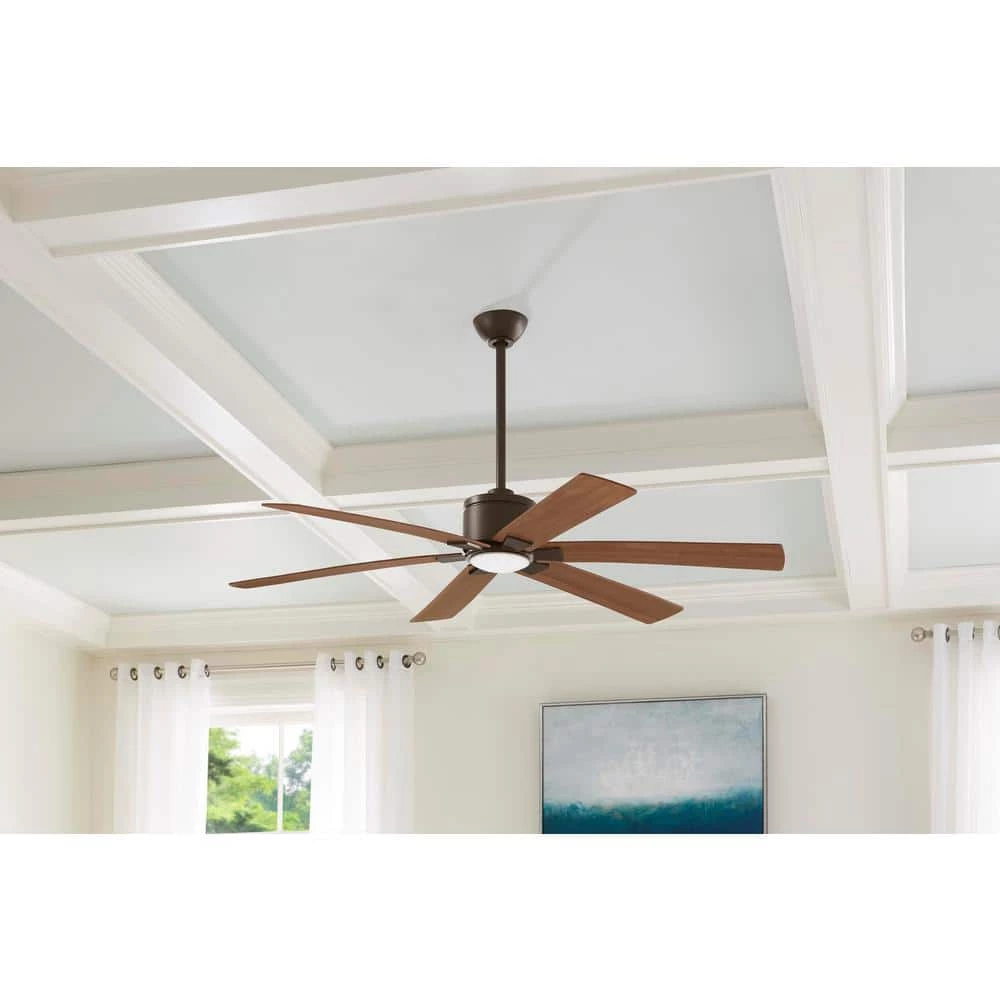Home Decorators Collection Renwick 60 in. Integrated LED Indoor Oil Rubbed Bronze Ceiling Fan with Light Kit and Remote Control 2 Home Decorators Collection Renwick 60 in. Integrated LED Indoor Oil Rubbed Bronze Ceiling Fan with Light Kit and Remote Control - Image 2