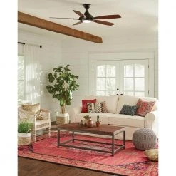 Home Decorators Collection Petersford 52 in. Integrated LED Indoor Oil Rubbed Bronze Ceiling Fan with Light Kit and Remote Control -Fans Shop oil rubbed bronze home decorators collection ceiling fans with lights 24426 40 1000
