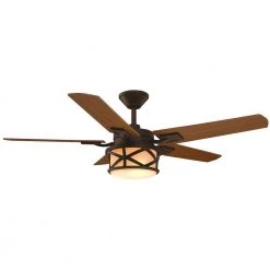Home Decorators Collection Copley 52 in. Indoor/Outdoor LED Oil Rubbed Bronze Ceiling Fan with Light Kit, Downrod, Remote and Reversible Blades -Fans Shop oil rubbed bronze home decorators collection ceiling fans with lights 51504 77 1000