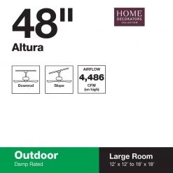 Home Decorators Collection Altura 48 in. Indoor/Outdoor Oil-Rubbed Bronze Ceiling Fan with Downrod and Reversible Motor; Light Kit Adaptable 19 Home Decorators Collection Altura 48 in. Indoor/Outdoor Oil-Rubbed Bronze Ceiling Fan with Downrod and Reversible Motor; Light Kit Adaptable -Fans Shop oil rubbed bronze home decorators collection ceiling fans without lights 51748 4f 1000