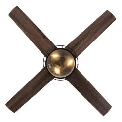 Parrot Uncle 52 in. Indoor/Outdoor Oil Rubbed Bronze Downrod Mount Industrial Ceiling Fan with Light Kit and Remote -Fans Shop oil rubbed bronze parrot uncle ceiling fans with lights f6225orb110v 4f 1000