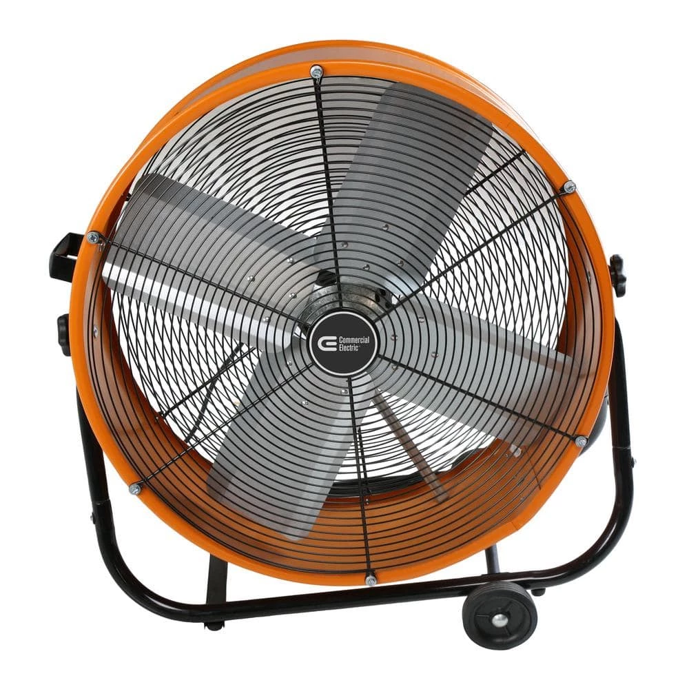 Commercial Electric 24 in. Heavy Duty 2-Speed Direct Drive Tilt Drum Fan 3 Commercial Electric 24 in. Heavy Duty 2-Speed Direct Drive Tilt Drum Fan - Image 3