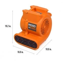 RIDGID 1625 CFM 3-Speed Blower Fan Air Mover with 3 Operating Positions for Water Damage Restoration 13 RIDGID 1625 CFM 3-Speed Blower Fan Air Mover with 3 Operating Positions for Water Damage Restoration -Fans Shop orange ridgid blower fans am2286 1d 1000