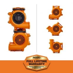 RIDGID 1625 CFM 3-Speed Blower Fan Air Mover with 3 Operating Positions for Water Damage Restoration 21 RIDGID 1625 CFM 3-Speed Blower Fan Air Mover with 3 Operating Positions for Water Damage Restoration -Fans Shop orange ridgid blower fans am2286 31 1000