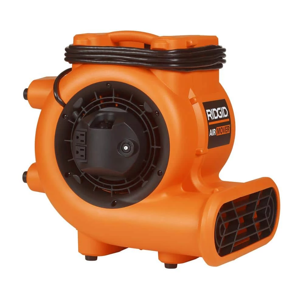 RIDGID 1625 CFM 3-Speed Blower Fan Air Mover with Daisy Chain, 3 Operating Positions for Water Damage Restoration 1 RIDGID 1625 CFM 3-Speed Blower Fan Air Mover with Daisy Chain, 3 Operating Positions for Water Damage Restoration