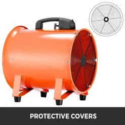 VEVOR Pivoting Blower Fan 10 in. 0.45 HP Portable Ventilator High Velocity with 5M Duct Hose 1520 CFM 3300 RPM for factories -Fans Shop orange vevor blower fans 10c5mgdgyfj000001v1 1f 1000