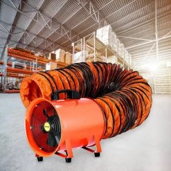 VEVOR Utility Blower Fan 12 in. 520 Watt 2295 CFM High Velocity Ventilator with 16 ft. Duct Hose for Fume Exhausting -Fans Shop orange vevor blower fans 12c5mgdgyfj000001v1 31 1000