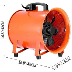 VEVOR Utility Blower Fan 12 in. Portable High Velocity Ventilation Fan 0.7 HP 2295 CFM for Exhausting at Home Job Work Shop -Fans Shop orange vevor blower fans 12ycgygfj00000001v1 76 1000