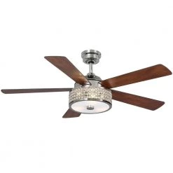 Home Decorators Collection Montclaire 52 in. LED Polished Nickel Ceiling Fan with Light Kit and Remote Control -Fans Shop polished nickel home decorators collection ceiling fans with lights 51859 31 1000