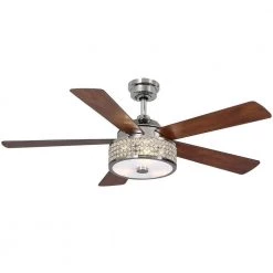 Home Decorators Collection Montclaire 52 in. LED Polished Nickel Ceiling Fan with Light Kit and Remote Control -Fans Shop polished nickel home decorators collection ceiling fans with lights 51859 c3 1000