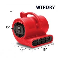 B-Air 1/3 HP Air Mover for Water Damage Restoration Carpet Dryer Janitorial Floor Blower Fan in Red -Fans Shop red b air blower fans ba vp x34 rd 1f 1000