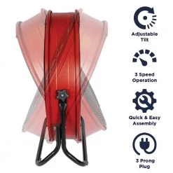 Maxx Air 24 in. 3-Speed Narrow Profile Tilting Direct Drive Drum Fan -Fans Shop red maxx air industrial fans bf24tfnpred 4f 1000