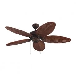 Monte Carlo Cruise 52 in. Indoor/Outdoor Roman Bronze Ceiling Fan with American Walnut Palm Leaf Blades -Fans Shop roman bronze with american walnut blades monte carlo ceiling fans without lights 5cu52rb 76 1000