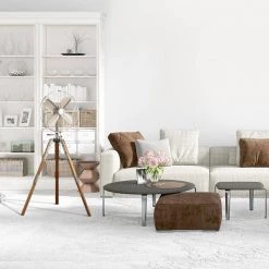 Unbranded Star Tripod Adjustable-Height 16 in. Oscillating Satin Nickel Pedestal Fan -Fans Shop satin nickel pedestal fans startr16sn 44 1000