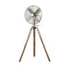 Unbranded Star Tripod Adjustable-Height 16 in. Oscillating Satin Nickel Pedestal Fan