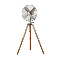 Unbranded Star Tripod Adjustable-Height 16 in. Oscillating Satin Nickel Pedestal Fan