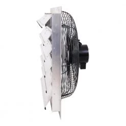 Hessaire 24 in. 4450 CFM Shutter Exhaust Fan Wall Mounted, Dual Speed -Fans Shop silver hessaire whole house fans 24sf6d240c c3 1000