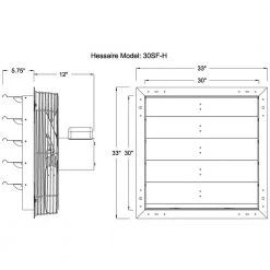Hessaire 30 in. 5895 CFM Shutter Exhaust Fan Wall Mounted 17 Hessaire 30 in. 5895 CFM Shutter Exhaust Fan Wall Mounted -Fans Shop silver hessaire whole house fans 30sf8n240 44 1000