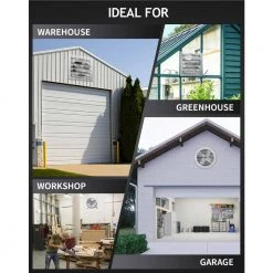 ILIVING 14 in. Single Speed Gable Mount Attic Ventilator Fan with Adjustable Thermostat, 3.10 Amp -Fans Shop silver iliving window fans ilg8g14 12t 44 1000