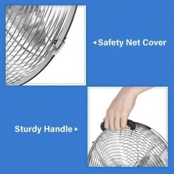 Amucolo 17 in. 3-Speed Silver Stand Fan Oscillation Pedestal Fan Horizontal 75° Low Noise -Fans Shop silver pedestal fans dhs cyhf 12mlf 44 1000