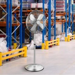 Aoibox Adjustable-Height 53 in. Heavy Duty Metal Stand Pedestal Fan, 3 Settings Spds, Low Noise, High-Velocity Quality Durable -Fans Shop silver pedestal fans snmx026 76 1000