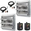 Edendirect 10 in. Shutter Exhaust Fan Aluminum Controller and Power Cord Kit with Speed Control High Speed 1650RPM 820CFM (2-Pack)