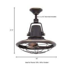 Home Decorators Collection Bentley II 18 in. Indoor/Outdoor Tarnished Bronze Oscillating Ceiling Fan with Wall Control -Fans Shop tarnished bronze home decorators collection ceiling fans without lights al14 tb a0 1000