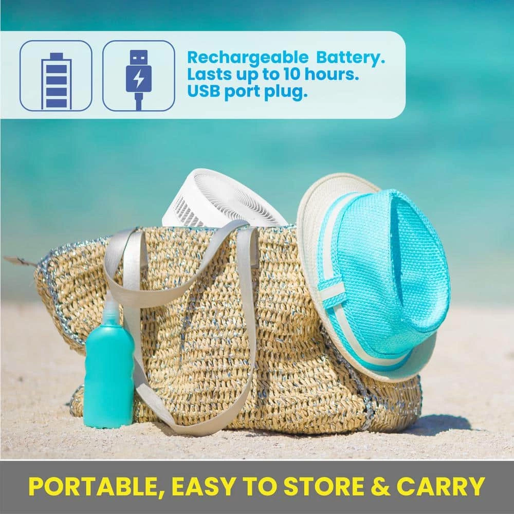 As Seen on TV 2-in-1 Adjustable Height 40 in. Unique Foldable and Portable My Foldaway Rechargeable Floor and Table Fan 6 As Seen on TV 2-in-1 Adjustable Height 40 in. Unique Foldable and Portable My Foldaway Rechargeable Floor and Table Fan - Image 6