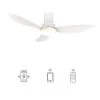CARRO Daisy 36 in. Dimmable LED Indoor/Outdoor White Smart Ceiling Fan with Light and Remote, Works with Alexa/Google Home