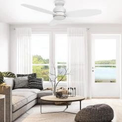 CARRO Trendsetter 48 in. Dimmable LED Indoor/Outdoor White Smart Ceiling Fan with Light and Remote, Works w/Alexa/Google Home 19 CARRO Trendsetter 48 in. Dimmable LED Indoor/Outdoor White Smart Ceiling Fan with Light and Remote, Works w/Alexa/Google Home -Fans Shop white carro ceiling fans with lights hs483q l12 w1 1 31 1000