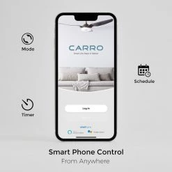 CARRO Trendsetter 48 in. Dimmable LED Indoor/Outdoor White Smart Ceiling Fan with Light and Remote, Works w/Alexa/Google Home 17 CARRO Trendsetter 48 in. Dimmable LED Indoor/Outdoor White Smart Ceiling Fan with Light and Remote, Works w/Alexa/Google Home -Fans Shop white carro ceiling fans with lights hs483q l12 w1 1 fa 1000