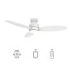 CARRO Trendsetter 52 in. Dimmable LED Indoor/Outdoor White Smart Ceiling Fan with Light and Remote, Works w/Alexa/Google Home
