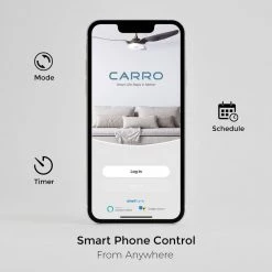 CARRO Trendsetter 52 in. Dimmable LED Indoor/Outdoor White Smart Ceiling Fan with Light and Remote, Works w/Alexa/Google Home 17 CARRO Trendsetter 52 in. Dimmable LED Indoor/Outdoor White Smart Ceiling Fan with Light and Remote, Works w/Alexa/Google Home -Fans Shop white carro ceiling fans with lights hs523q l12 w1 1 fa 1000