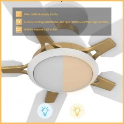 CARRO Essex 52 in. Integrated LED Indoor/Outdoor White Smart Ceiling Fan with Light and Remote, Works w/Alexa/Google Home -Fans Shop white carro ceiling fans with lights hs525j l12 w1 1g fm 4f 1000