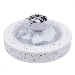 OUKANING 21 in. Integrated LED Indoor White Smart Enclosed Ceiling Fan with light 14 OUKANING 21 in. Integrated LED Indoor White Smart Enclosed Ceiling Fan with light -Fans Shop white ceiling fans with lights hg wmtzxl 3023 1f 1000