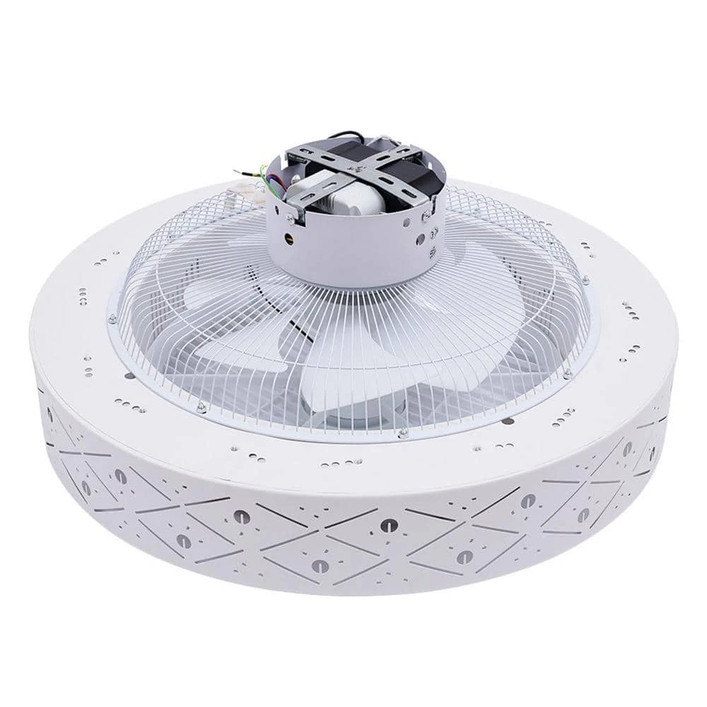 OUKANING 21 in. Integrated LED Indoor White Smart Enclosed Ceiling Fan with light 6 OUKANING 21 in. Integrated LED Indoor White Smart Enclosed Ceiling Fan with light - Image 6