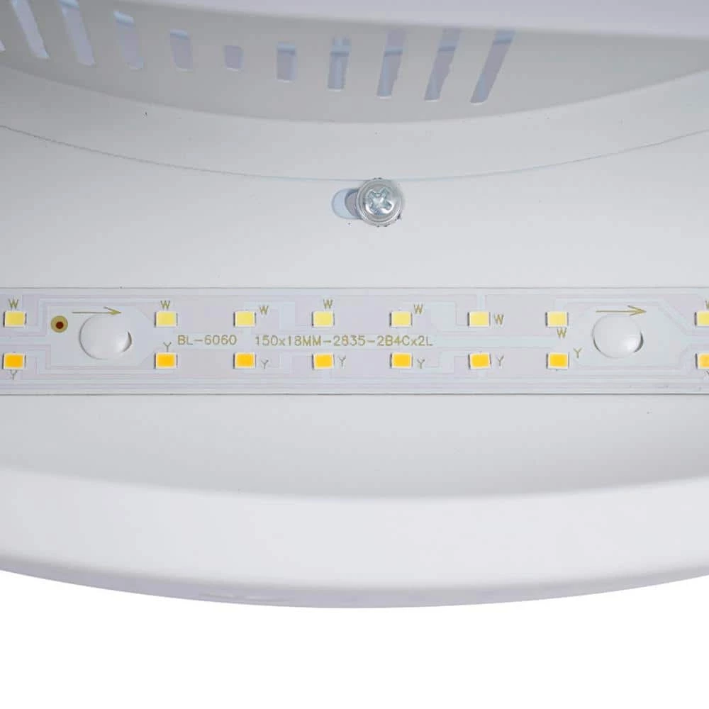 OUKANING 21 in. Integrated LED Indoor White Smart Enclosed Ceiling Fan with light 3 OUKANING 21 in. Integrated LED Indoor White Smart Enclosed Ceiling Fan with light - Image 3