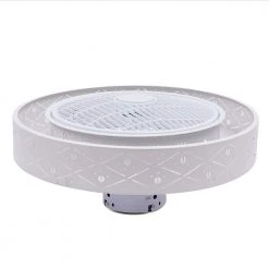 OUKANING 21 in. Integrated LED Indoor White Smart Enclosed Ceiling Fan with light 12 OUKANING 21 in. Integrated LED Indoor White Smart Enclosed Ceiling Fan with light -Fans Shop white ceiling fans with lights hg wmtzxl 3023 c3 1000