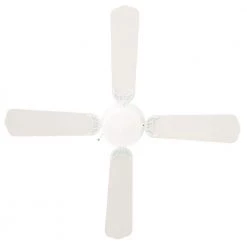 Unbranded Littleton 42 in. LED Indoor White Ceiling Fan with Light Kit -Fans Shop white ceiling fans with lights ub42s wh sh 66 1000